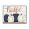 Stupell Industries Pumpkin Harvest Thankful Print with Gray Frame Wall Accent